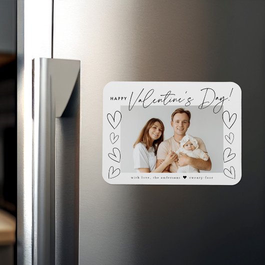 Magnet Flexible Script noir moderne photo de la Saint Valentin