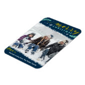 Magnet Flexible Script or vert moderne Simple Photo Holiday (Côté Gauche)