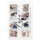 Magnet Flexible Script Papa moderne | Collage photo pour petits en (Vertical)