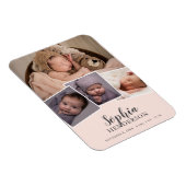 Magnet Flexible Script Photo Birth Blush Pink (Côté Droit)