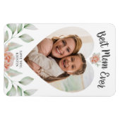 Magnet Flexible Script photo en forme de coeur Meilleur Maman jama (Horizontal)
