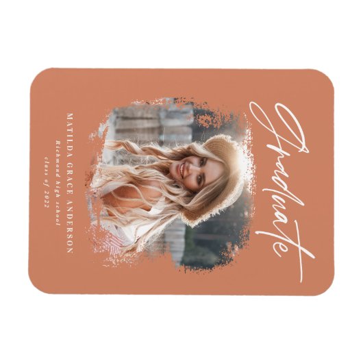Magnet Flexible Script photo moderne aimant graduation contemporai (Horizontal)