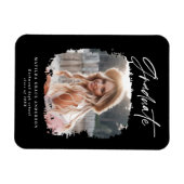 Magnet Flexible Script photo moderne graduation noir et blanc (Horizontal)