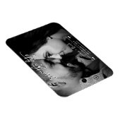 Magnet Flexible Script photo noir et blanc Enregistrer le Mariage  (Côté Droit)