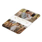 Magnet Flexible Script photo personnalisé de Noël à thème botaniqu (Côté Gauche)