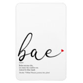 Magnet Flexible Script Red Love Coeur Bae Définition (Vertical)