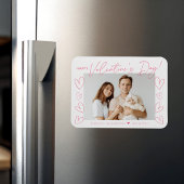 Magnet Flexible Script rose moderne Photo Saint Valentin