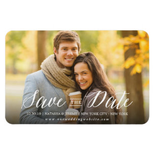Magnet Flexible Script Simple Moderne Enregistrer La Date Photo Ma
