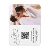 Magnet Flexible Script Tourbillonnant romantique QR Code Enregistr (Vertical)