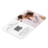 Magnet Flexible Script Tourbillonnant romantique QR Code Enregistr (Côté Gauche)