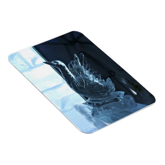 Magnet Flexible Sculpture de glace de cygne, Québec, Canada (Côté Droit)