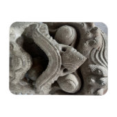 Magnet Flexible Sculpture de roche en granit de chien Foo Dragon c (Horizontal)