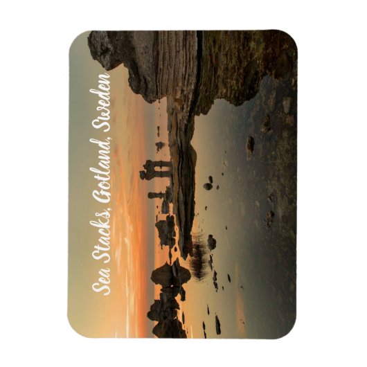 Magnet Flexible Sea Stacks Gotland Suède stylisé (Vertical)