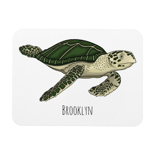 Magnet Flexible Sea turtle cartoon (Horizontal)