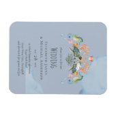 Magnet Flexible Sea Turtle Wedding Featuring Bride and Groom (Horizontal)