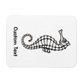 Magnet Flexible Seahorse Black (Horizontal)