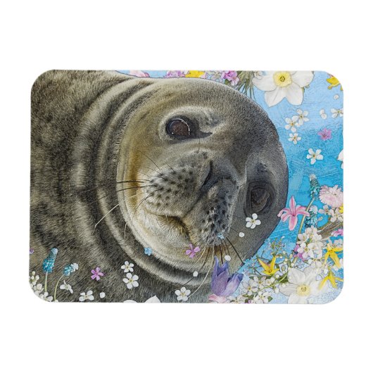 Magnet Flexible Sealion de conte de Fairytale dans l'océan des fle (Horizontal)