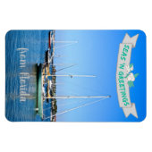 Magnet Flexible Seas n Salutations de Floride Bateaux à voile sur (Horizontal)