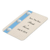 Magnet Flexible Seashell Beach Wedding Enregistrer La Date (Côté Gauche)