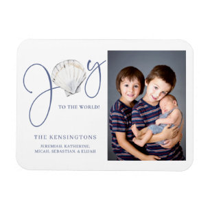 Magnet Flexible Seashell Christmas Joy Holiday Photo