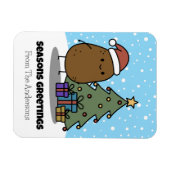 Magnet Flexible Seasons Greetings With A Potato (Horizontal)