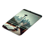 Magnet Flexible Seattle Washington Rain Love Coffee (Côté Gauche)