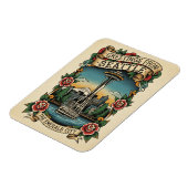 Magnet Flexible Seattle Washington Rétro Vintage (Côté Gauche)