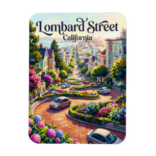 Magnet Flexible Section sinueux de Lombard Street Californie