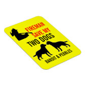 Magnet Flexible Sécurité incendie à deux chiens sur mesure (Côté Droit)