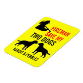 Magnet Flexible Sécurité incendie à deux chiens sur mesure (Côté Gauche)