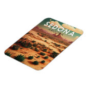 Magnet Flexible Sedona Arizona Retro Travel Art Vintage (Côté Gauche)