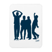Magnet Flexible Seinfeld | Graphique de silhouette de groupe (Vertical)