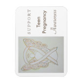 Magnet Flexible Sensibilisation à la grossesse Ado Blanc Ruban Ang (Vertical)