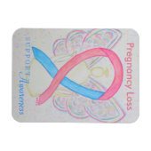 Magnet Flexible Sensibilisation à la perte de grossesse Ruban Ange (Horizontal)