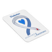 Magnet Flexible Sensibilisation au diabète Ruban Coeur Réfrigérate (Côté Droit)