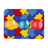 Magnet Flexible Sensibilisation sur l'autisme 5 aimant (Horizontal)