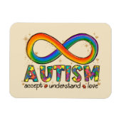 Magnet Flexible Sensibilisation sur l'autisme Accepter, Amour, Com (Horizontal)