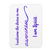 Magnet Flexible "Sensibilisation" Violet Couronne Chakra Mots Magn (Vertical)