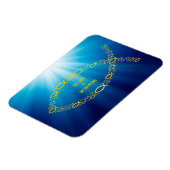 Magnet Flexible Sentence LE SEIGNEUR EST MON HÉPHÈRE | Poisson chr (Côté Gauche)