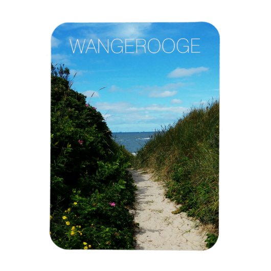 Magnet Flexible Sentier de plage, Dunes de sable, Wangerooge, Fris (Vertical)