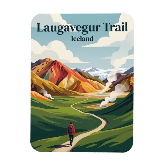 Magnet Flexible Sentier Laugavegur Islande (Vertical)