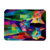 Magnet Flexible Sentinelles félin cubistes (Horizontal)