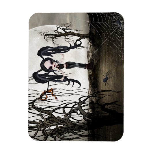 Magnet Flexible Sepia Goth Girl (Vertical)