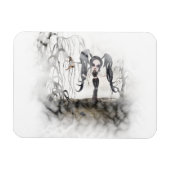Magnet Flexible Sepia Goth Girl Vignette (Horizontal)