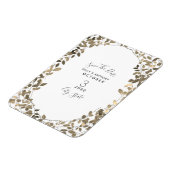 Magnet Flexible Sepia Mariage Botanique Enregistrer La Date (Côté Gauche)