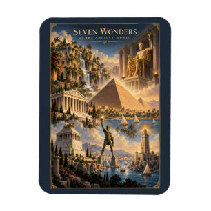 Magnet Flexible Sept Merveilles du Monde Historique de l'Art
