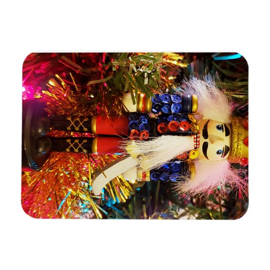 Magnet Flexible Sequin Nutcracker soldat ornement de Noël (Horizontal)
