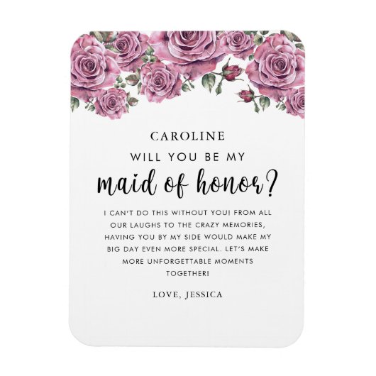 Magnet Flexible Seras-tu ma demoiselle d'honneur ? (Vertical)