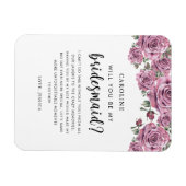 Magnet Flexible Seras-tu ma demoiselle d'honneur ? Sincèrement (Horizontal)