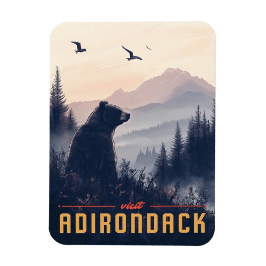 Magnet Flexible Serene Adirondack Bear : Un Vintage (Vertical)